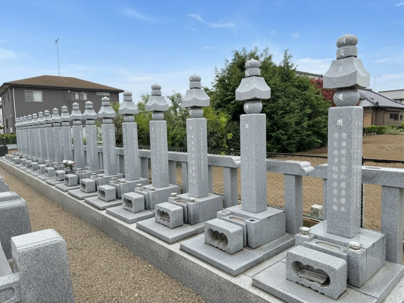 清らかに整えられた頼福寺の墓地