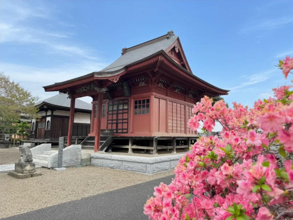 頼福寺のお堂と百日紅